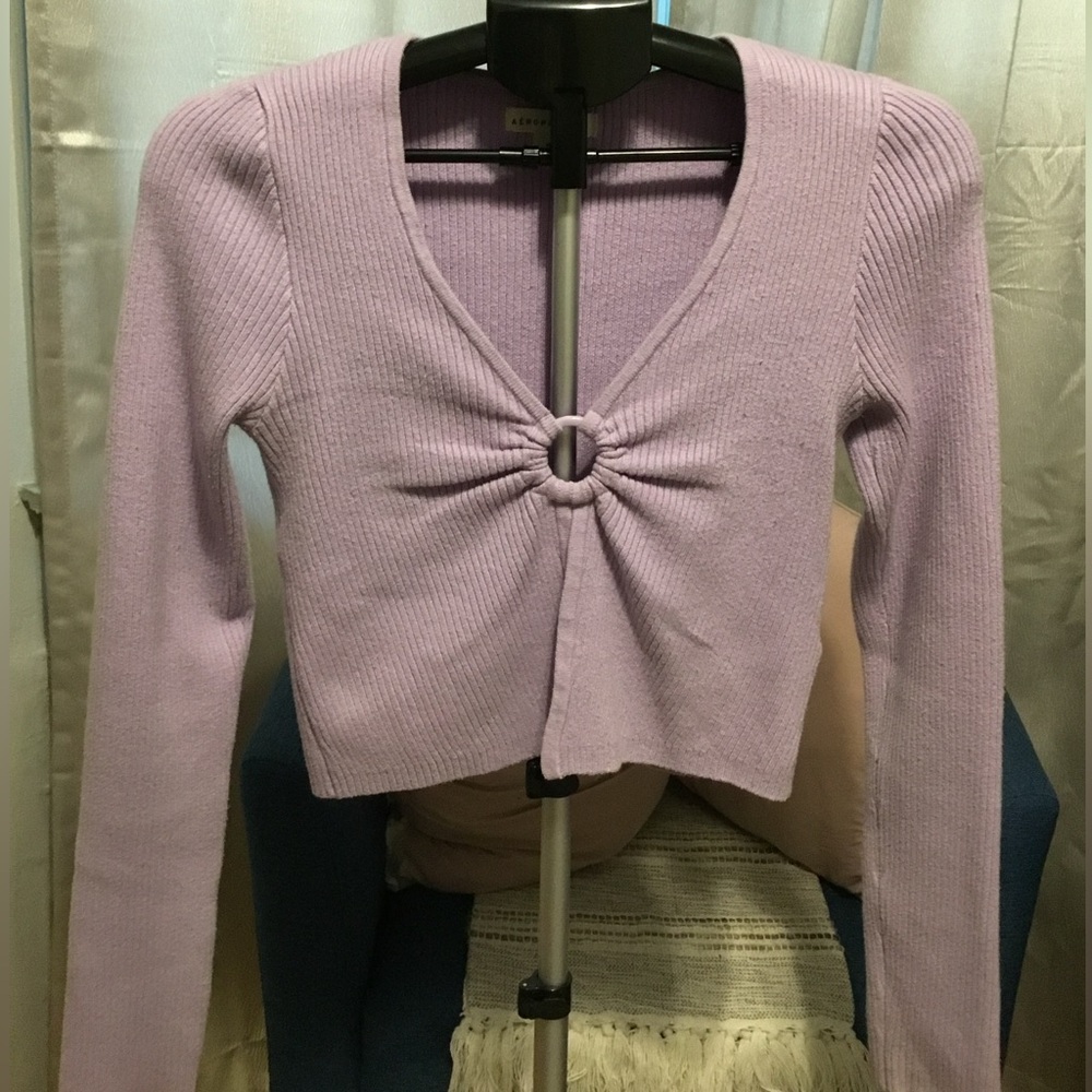 Aeropostale Lilac Ribbed Sweater